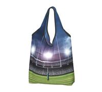 Borsa per la spesa pieghevole, 3 pezzi, riutilizzabile, lavabile, leggera | Lo stadio prima della notte della partita ha stampato le borse di totalizzatore di grande capacità per stoccaggio di viaggio