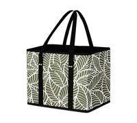 Borsa per la spesa pieghevole con fondo rinforzato, cestino per la spesa in tessuto non tessuto per supermercato, trasporto, attività all'aperto, cestino portatile