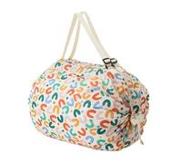 Borsa per la spesa pieghevole, leggera, riutilizzabile, con doppi manici, elegante borsa in nylon con cerniera per bevande, snack, picnic, viaggi, shopping quotidiano per supermercato, campus, centro