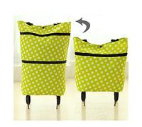 Borsa per la spesa pieghevole su ruote, carrello versatile per generi alimentari e verdure, organizer compatto con design a piccoli fiori