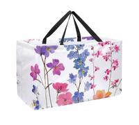 Borsa per la spesa riutilizzabile grande borsa della spesa pieghevole per riporre vestiti da picnic stella marina sulla spiaggia di sabbia in acqua di mare limpida, Multicolore 10., 22.0x12.6x11.4 in