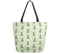 Borsa per la spesa riutilizzabile in coccodrillo gentile Borsa per la spesa in tela Borsa a tracolla lavabile grande pieghevole per donna