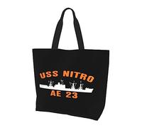 Borsa per la spesa riutilizzabile in tela leggera da donna Uss Nitro Ae-23 nera