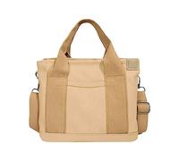 Borsa per la spesa, simpatica semplice tela, borsa comfort alla moda, borsa temperamento, borsa da lavoro da uomo con tasche, cachi, Taglia unica per tutti