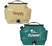 Borsa per l'acqua da campeggio | Borsa per l'acqua portatile 8 litri riutilizzabile - 2 contenitori riutilizzabili portatili di apertura totale pulizia facile per escursioni spiaggia viaggi all'aperto