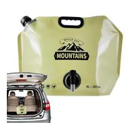 Borsa per l'acqua da campeggio, pieghevole, 8 l, a prova di perdite, con rubinetto regolabile, di idratazione all'aperto, per escursionismo, viaggi, ciclismo, auto, sport, , picnic