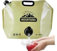 Borsa per l'acqua pieghevole, 8 l, con rubinetto regolabile, a prova di perdite, per campeggio, escursionismo, ciclismo, picnic, viaggi, design pratico