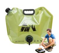 Borsa per l'acqua pieghevole | Borraccia portatile da 8 litri con rubinetto, borsa per l'acqua pieghevole per campeggio, escursionismo, stoccaggio all'aperto e trasporto 'acqua