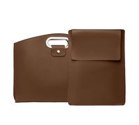 Borsa Per Laptop - 38 Cm Set Due Pezzi Da Donna | Tote Impermeabile In Pelle Con Fodera Divisa, Organizzatore Verticale Per Lavoro, Viaggi E Viaggi | L, marrone, Se référer au descriptif