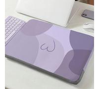 Borsa per laptop con stampa a motivo di cuori viola, accessorio copri-computer in tessuto, borsa per laptop morbida, custodia morbida per computer, custodia per laptop, custodia per tablet, borsa in p