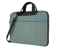 Borsa per laptop con stampa ananas by the sea borsa per laptop ultra sottile portatile a spalla singola custodia per notebook per spostamenti quotidiani, Nero , 15.6 inch