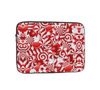 Borsa per laptop con stampa di bastoncini di zucchero, custodia per laptop da 10", adatta per viaggi e viaggi di lavoro