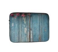 Borsa per laptop Custodia protettiva antiurto durevole custodia protettiva per laptop vintage in legno blu custodia per computer da 10 pollici