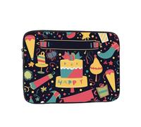 Borsa per laptop Custodia protettiva antiurto resistente per laptop Happy Birthday Immagini Computer Custodia per il trasporto Cartella da 10 pollici