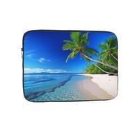 Borsa per laptop Custodia protettiva resistente agli urti Custodia per laptop Blu Mare Cielo Albero di cocco Custodia per il trasporto del computer Valigetta da 17 pollici