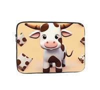 Borsa per laptop Custodia protettiva resistente agli urti Custodia per laptop Carina Mucca Computer Custodia per il trasporto Valigetta da 17 pollici