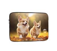 Borsa per laptop Custodia protettiva resistente agli urti Custodia per laptop carino Corgi Dog Computer Custodia per il trasporto Valigetta da 13 pollici