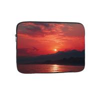Borsa per laptop Custodia protettiva resistente agli urti Custodia per laptop Fuoco rosso tramonto Custodia per il trasporto del computer valigetta da 12 pollici