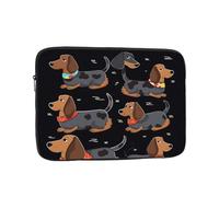 Borsa per laptop Custodia protettiva resistente agli urti Custodia per laptop I Love My Dog Bassotti Custodia per il trasporto del computer valigetta da 12 pollici