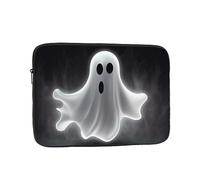Borsa per laptop Custodia protettiva resistente agli urti Custodia per laptop nera e fantasma Halloween Custodia per il trasporto del computer valigetta da 17 pollici