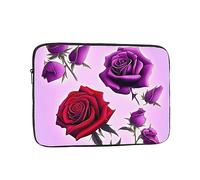 Borsa per laptop Custodia protettiva resistente agli urti Custodia per laptop Rosse e Viola Rose Custodia per il trasporto del computer Valigetta da 17 pollici