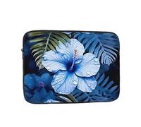Borsa per laptop Custodia protettiva resistente agli urti Custodia protettiva per laptop con fiore blu tropicale Custodia per computer da 17 pollici