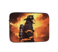 Borsa per laptop Custodia protettiva resistente antiurto per computer portatile pompiere Fireman Flame Computer Custodia per il trasporto Valigetta da 13 pollici