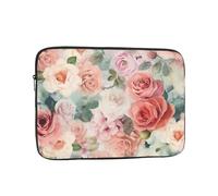 Borsa per laptop da 12 pollici impermeabile resistente agli urti per notebook custodia da trasporto morbida colore pallido sbiadito mix di rose borsa leggera pelle per computer