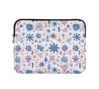 Borsa per laptop da 13-14 pollici, concise borse da trasporto con cerniera per uomo e donna, Natale con fiocchi di neve