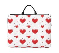 Borsa per laptop da 14 pollici con cuore romantico per San Valentino per donne e uomini, borsa da trasporto per computer aziendale resistente all'acqua Custodia antiurto per notebook