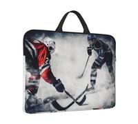 Borsa per laptop da 14 pollici Custodia antiurto per computer portatile Hockey su ghiaccio Art Computer Custodia per il trasporto Valigetta con maniglia