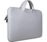 Borsa per laptop da 15,6", durevole e sottile, con maniglia e due tasche extra, custodia protettiva per computer notebook Ultrabook, manici pieghevoli per il trasporto grigio N-5923 C 15.6 inch