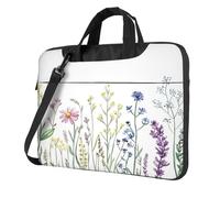 Borsa per laptop da 15,6 pollici, motivo floreale colorato, custodia per laptop con tracolla, custodia protettiva antiurto portatile per il trasporto del computer, valigetta per donne e uomini