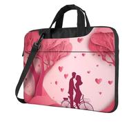 Borsa per laptop da 15,6 pollici, per San Valentino, con cuore romantico, con tracolla, portatile, antiurto, protettiva, per il trasporto del computer, per donne e uomini, Multicolore, 13 inch