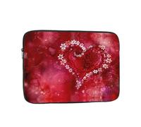 Borsa per laptop da 15 pollici con motivo romantico a cuore, custodia protettiva interna, portatile e adatta per viaggi d'affari o viaggi