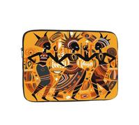 Borsa per laptop da 15 pollici etnica da donna danzante africana per donne uomini, borsa da trasporto per computer aziendale resistente all'acqua custodia antiurto per notebook