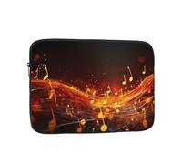 Borsa per laptop da 15 pollici impermeabile resistente agli urti custodia da trasporto per notebook con fiamma rossa nota musicale leggera borsa per computer