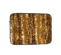 Borsa per laptop da 15 pollici impermeabile resistente agli urti custodia per notebook oro paillettes scintilla leggera borsa pelle per computer