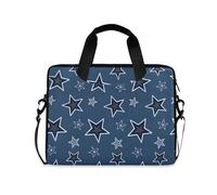 Borsa per laptop da 16 15,6 pollici marmo nero, borsa per laptop per donne uomini studenti lavoro, borsa a tracolla da viaggio messenger tote case maniche, Star I23272, Taglia unica