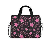 Borsa per laptop da 16 15,6 pollici marmo nero, borsa per laptop per donne uomini studenti lavoro, borsa a tracolla da viaggio messenger tote case maniche, Star I23275, Taglia unica