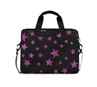 Borsa per laptop da 16 15,6 pollici marmo nero, borsa per laptop per donne uomini studenti lavoro, borsa a tracolla da viaggio messenger tote case maniche, Star I23290, Taglia unica
