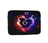 Borsa per laptop da 17 pollici con motivo a cuore colorato, custodia protettiva interna, portatile e adatta per viaggi d'affari o viaggi