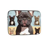 Borsa per laptop da 17 pollici impermeabile antiurto borsa per laptop Bulldog francese cane carino borse per computer borsa leggera per tablet custodia da trasporto