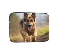 Borsa per laptop da 25,4 cm, impermeabile, antiurto, con cane pastore tedesco, borsa per computer portatile, borsa leggera per il trasporto di tablet