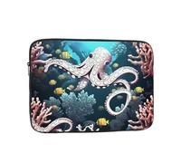 Borsa per laptop da 25,4 cm, impermeabile, resistente agli urti, custodia da trasporto per notebook e vita marina, borsa leggera per computer