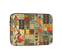 Borsa per laptop da donna africana colorata da 13 pollici etnica egiziana borsa per laptop per donne uomini, borsa da trasporto per computer aziendale resistente all'acqua custodia antiurto per