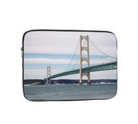 Borsa per laptop durevole antiurto custodia protettiva per laptop Mackinac ponte sospeso Computer copertura per il trasporto valigetta da 13 pollici