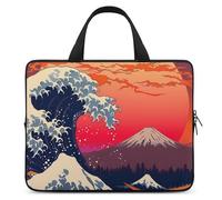 Borsa per laptop giapponese The Great Wave, custodia protettiva per tablet con manico da 17"