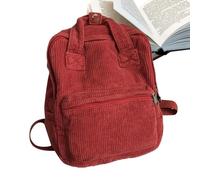 Borsa per laptop per ragazze - Zaino in velluto a coste per la scuola | Caratteristiche della maniglia Zaino retrò da donna | Grande capacità per le scuole superiori, gite giornaliere informali