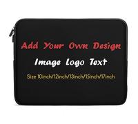 Borsa per laptop personalizzata Design personalizzato La tua foto Testo Custodia per laptop Custodia per computer impermeabile antiurto per donne uomini